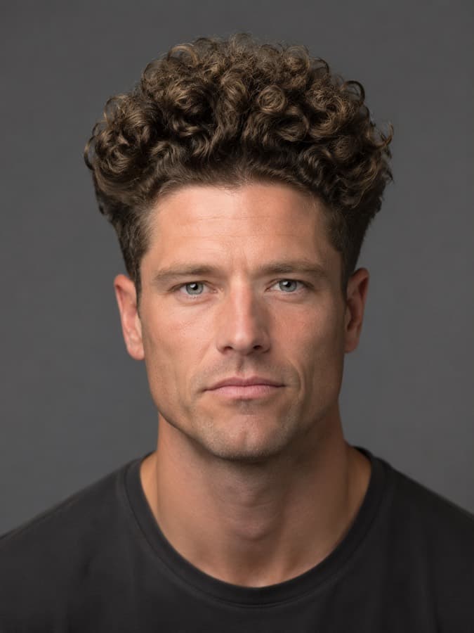 Blowout on curly hair