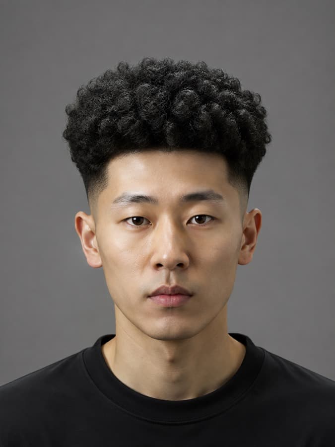 Broccoli cut on coily hair