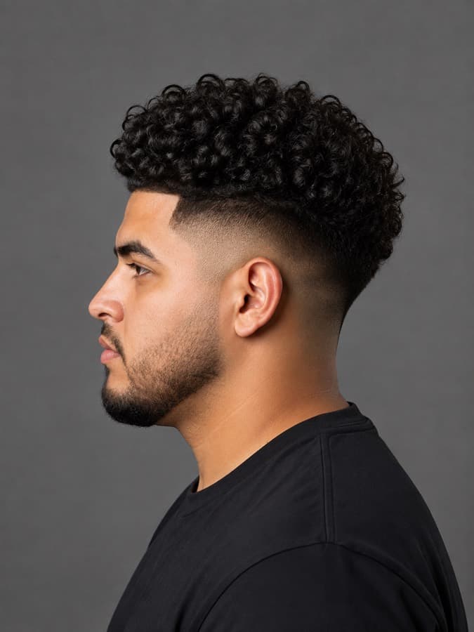Broccoli cut, side view
