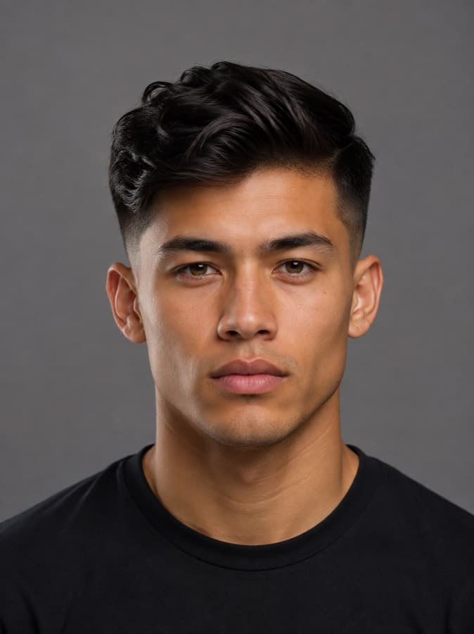Comb over on wavy hair