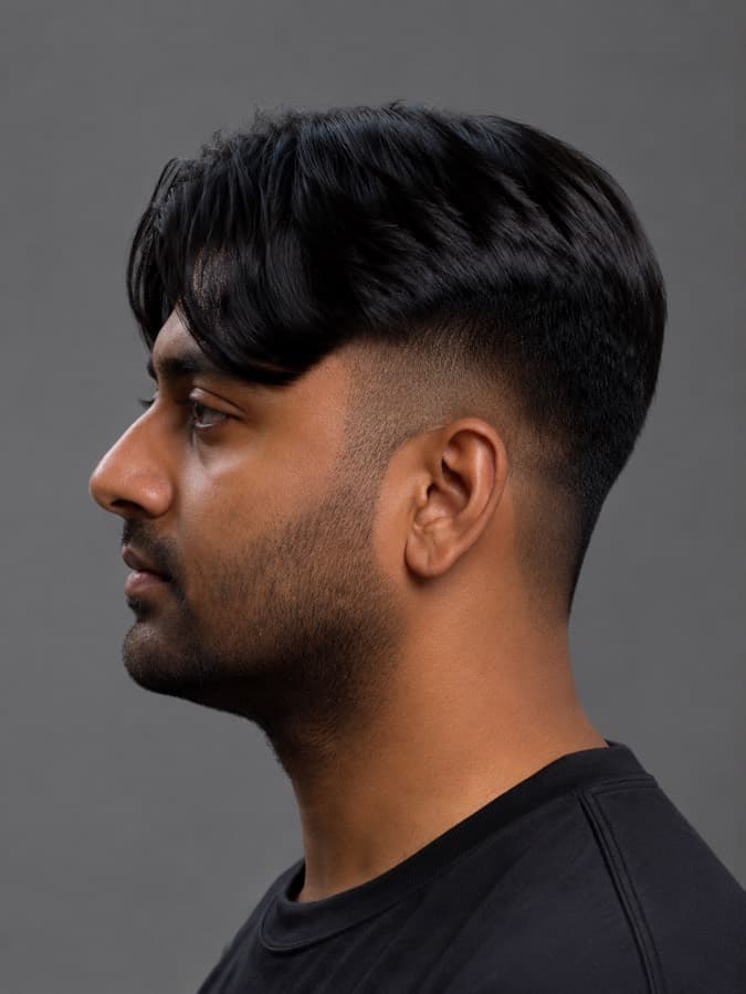 Comma hair, side view