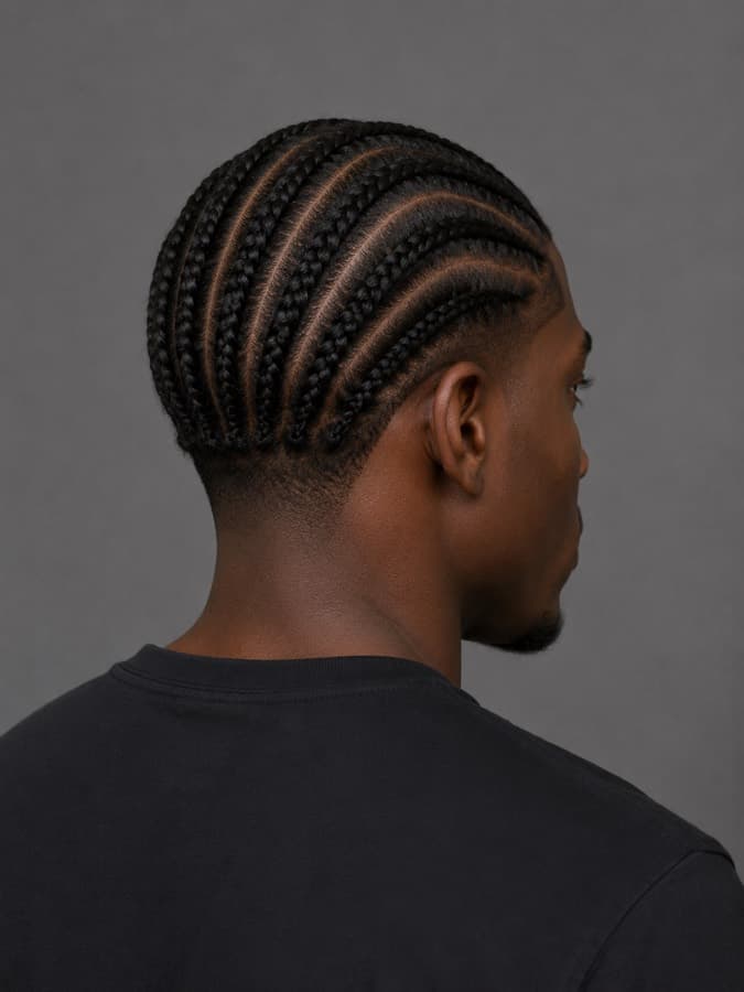Cornrows, back view