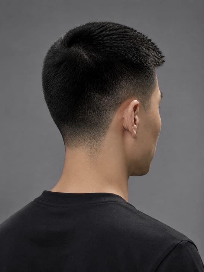 Crew cut, back view