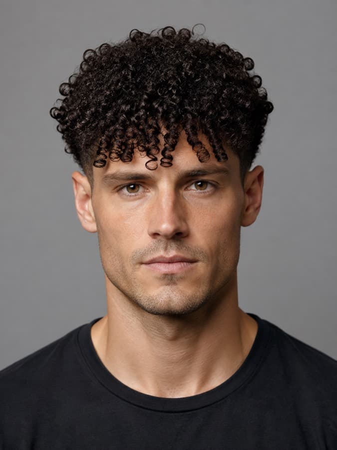 Curly fringe on coily hair