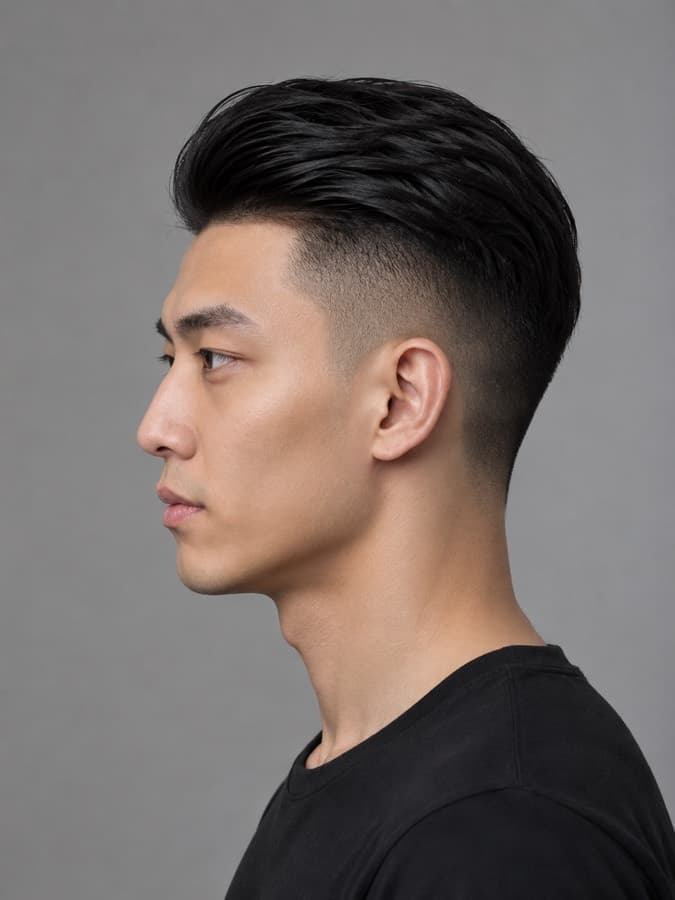 Disconnected undercut, side view