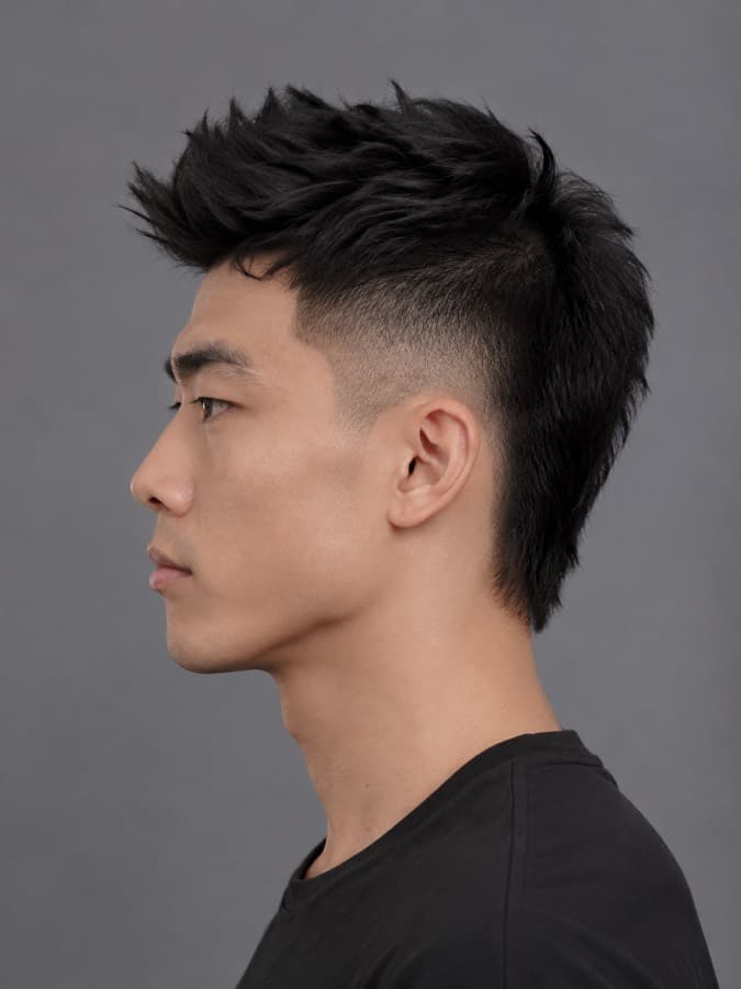 Faux hawk, side view