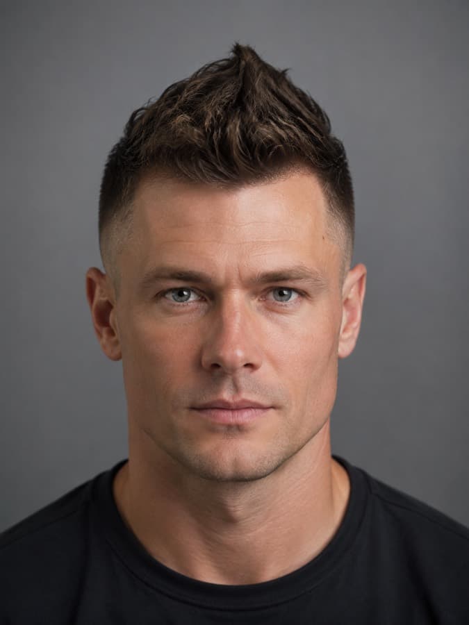 Faux hawk on wavy hair