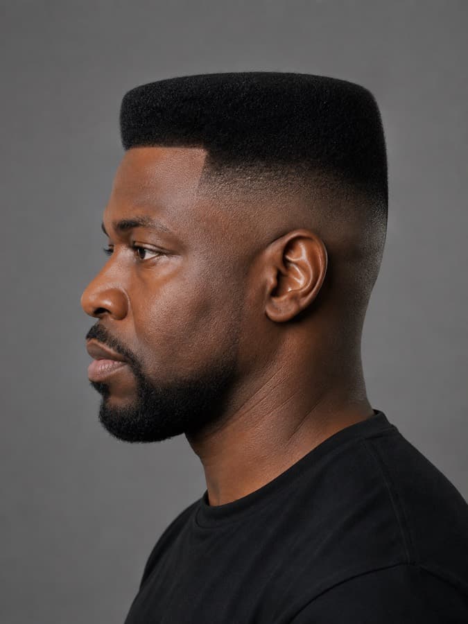 Flat top, side view