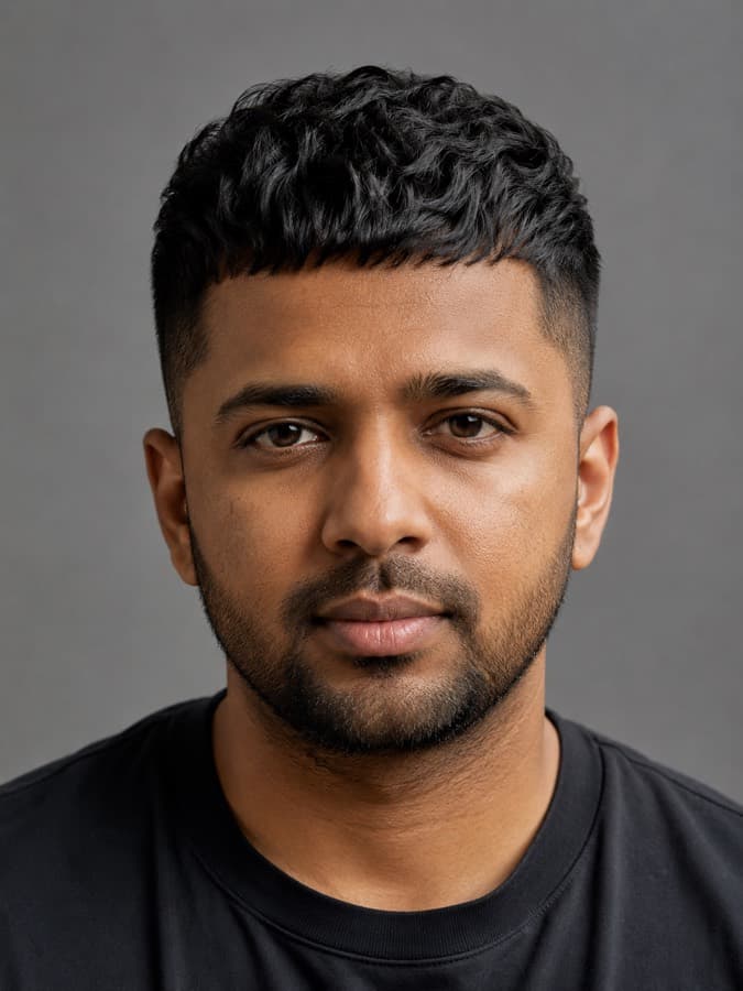 French crop on wavy hair