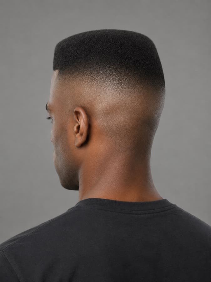 High and tight, back view