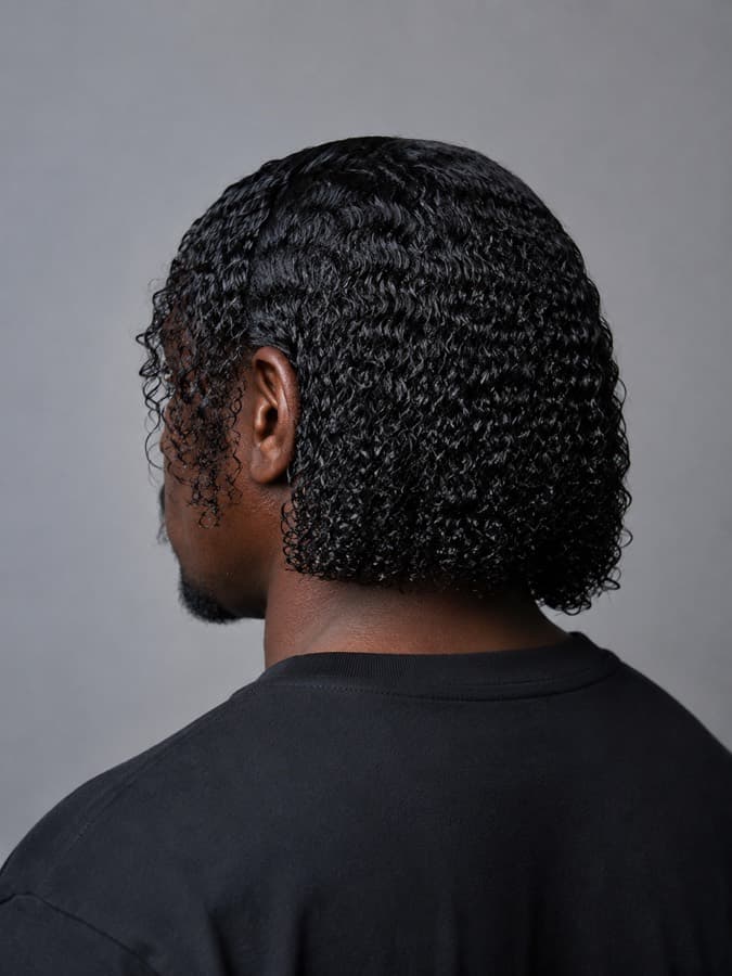 Jheri curl, back view