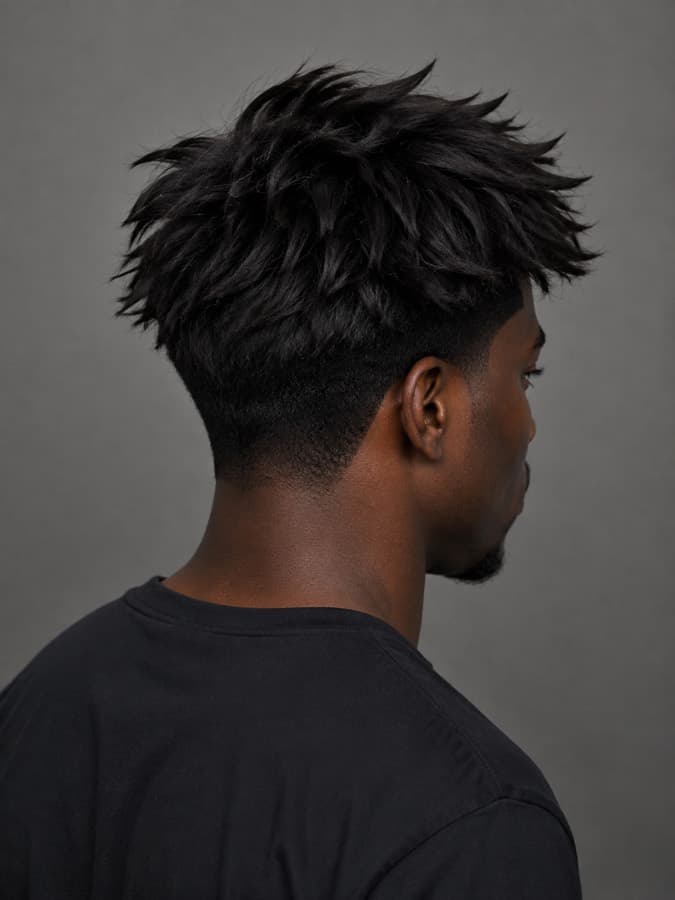 Leaf cut, back view