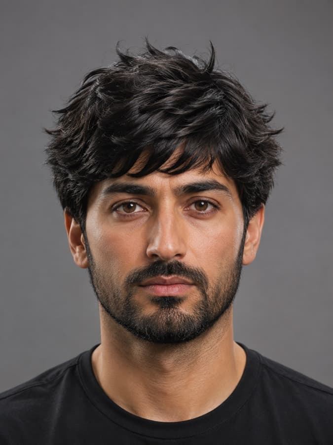 Leaf cut on wavy hair
