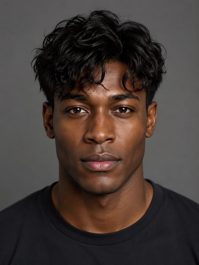 Loose perm — Straight hair permed into a soft S wave.