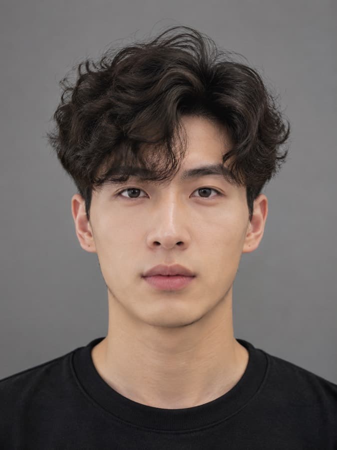 Loose perm on wavy hair