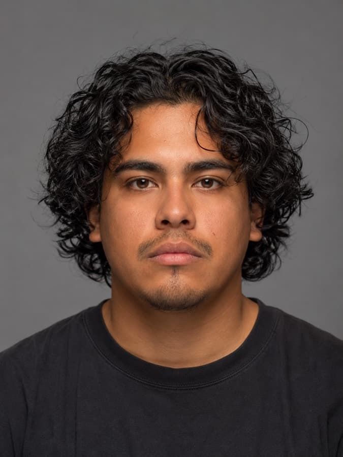 Medium layers on curly hair