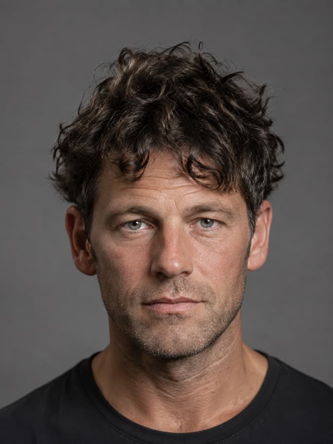 Messy textured on curly hair