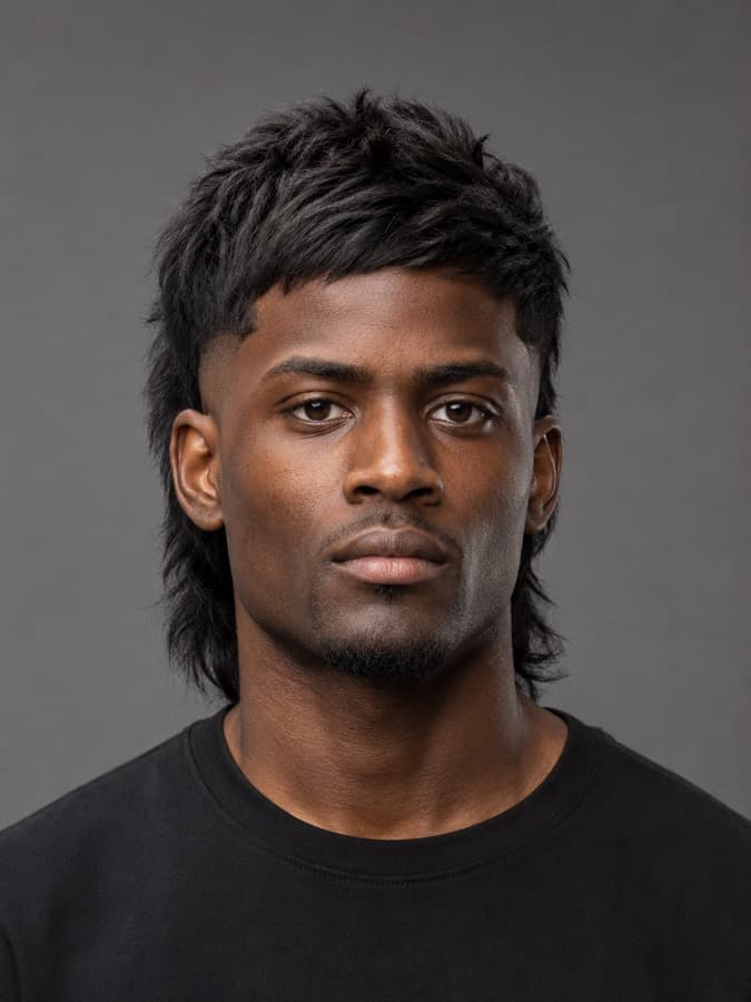 Modern mullet — Mullet shape, softened and blended.
