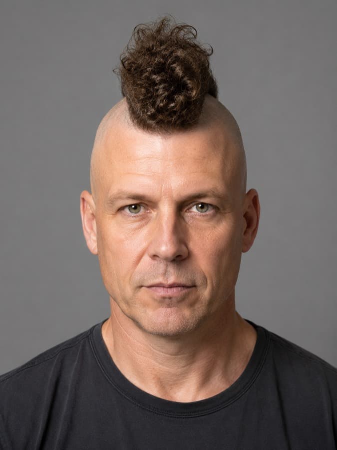 Mohawk on curly hair