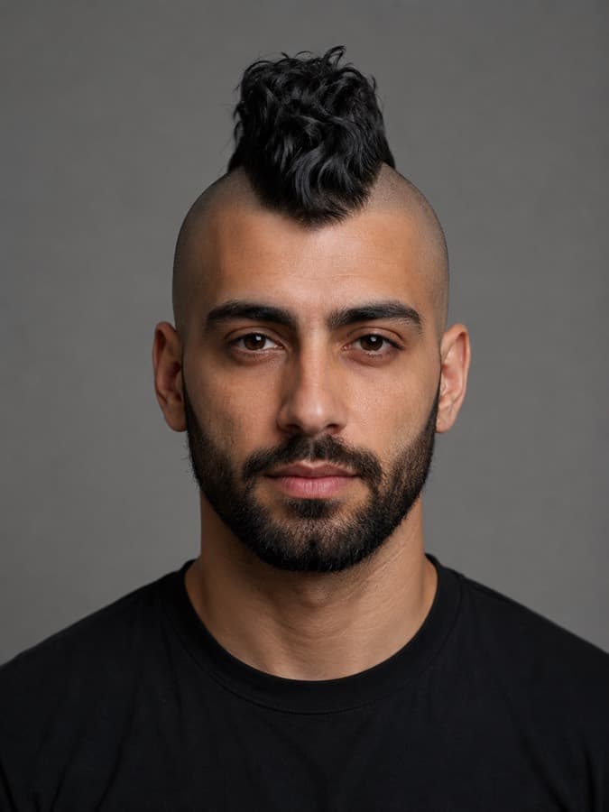 Mohawk on wavy hair