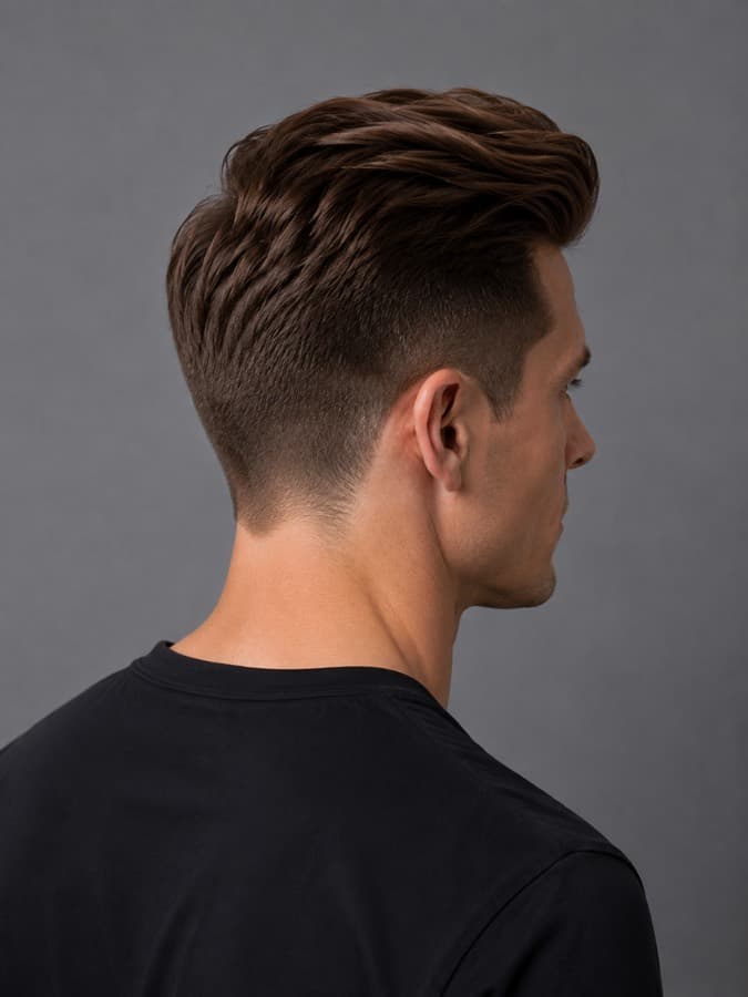 Quiff, back view