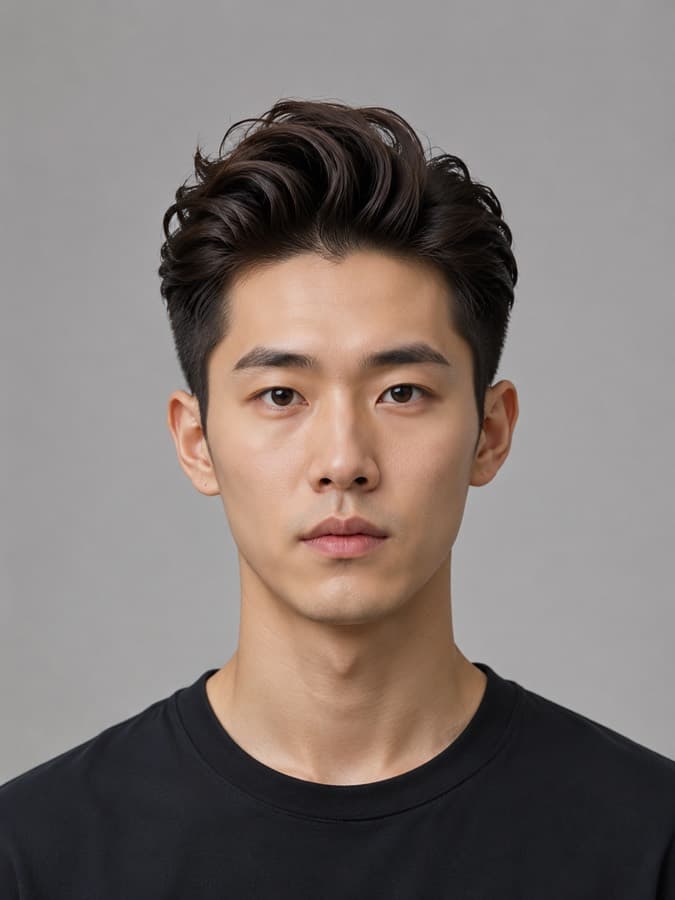 Quiff on wavy hair