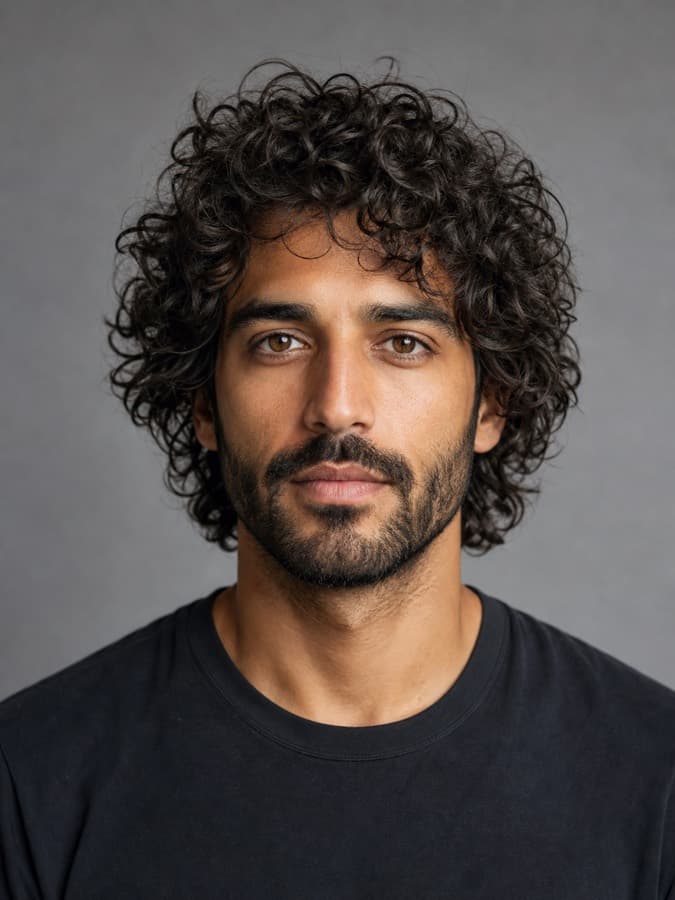 Shag on curly hair
