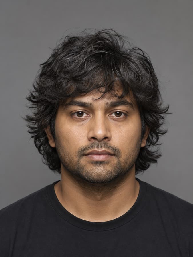Shag on wavy hair