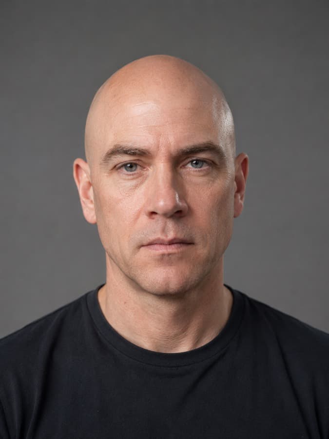 Shaved head on coily hair