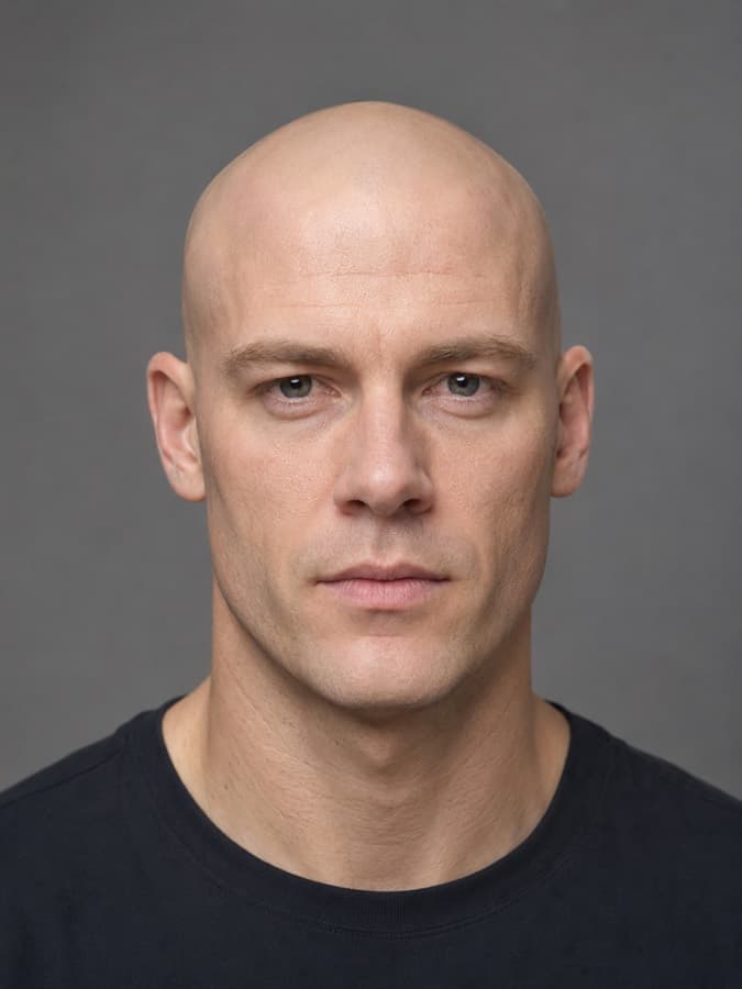 Shaved head on curly hair