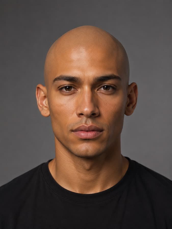 Shaved head on wavy hair