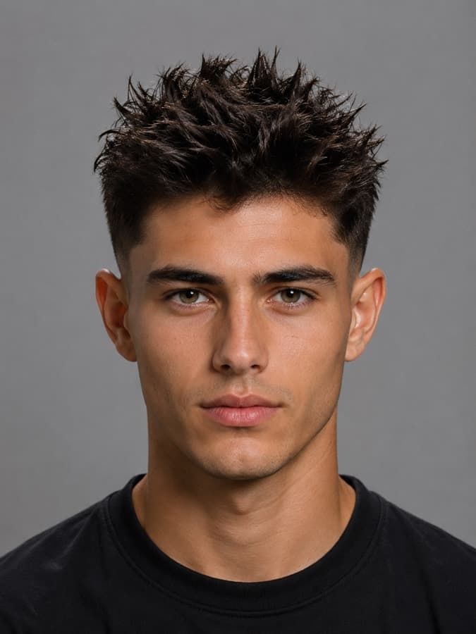 Spiky on wavy hair