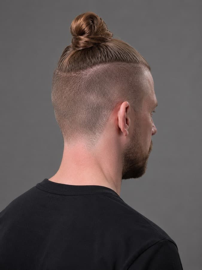 Top knot, back view