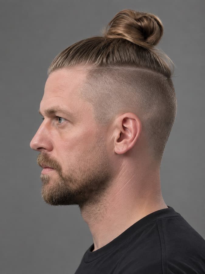 Top knot, side view