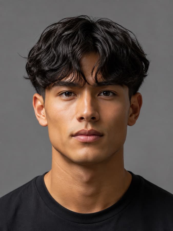 Two block on wavy hair